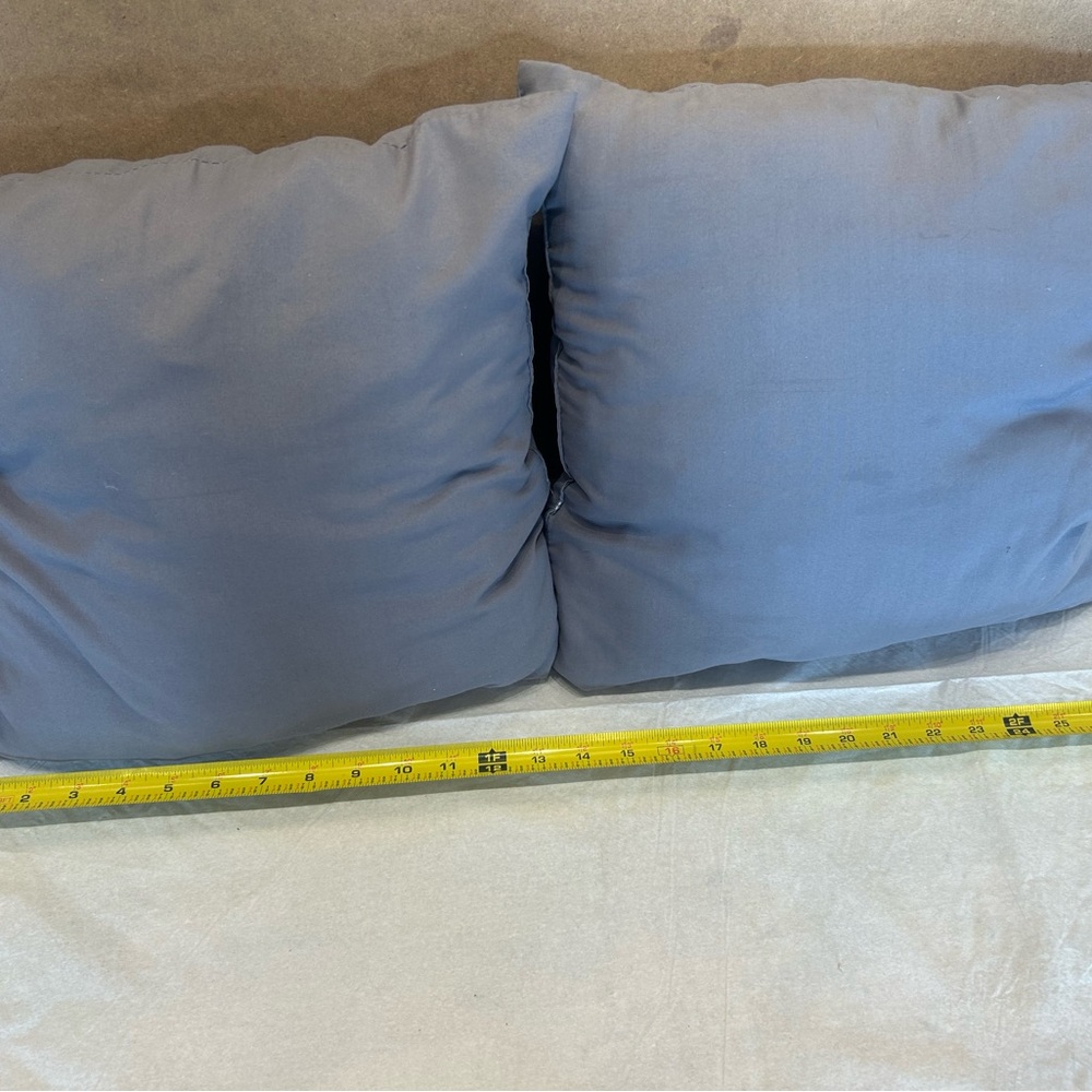 Set of Two Gray Throw Pillows